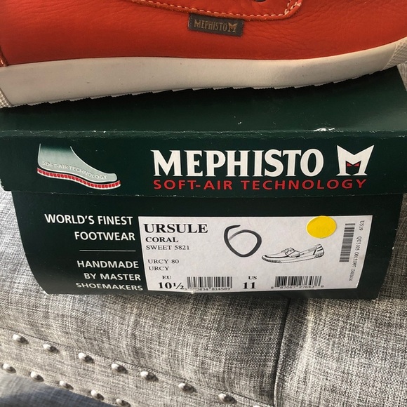 Mephisto Vibrant Orange Boat Shoes - Picture 5 of 8